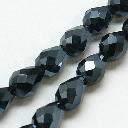 Electroplate Glass Beads Strands EGLA-E010-5x7mm-F03-1