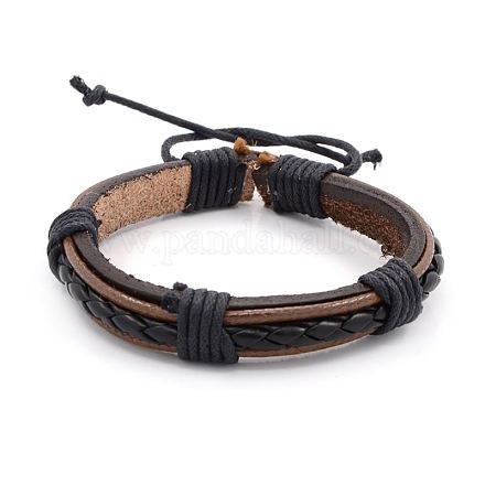 La mode en cuir PU bracelets BJEW-PJB842-1