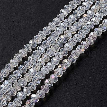 Perline di cristallo di Rondelle di vetro fili X-EGLA-F049C-03-1