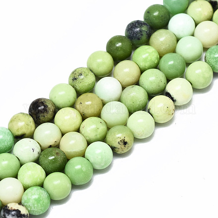 Chapelets de perles en serpentine naturelle G-R485-11-6mm-1