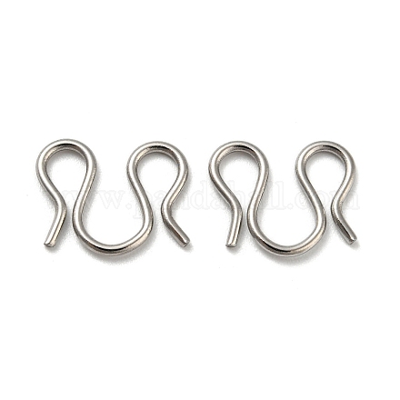 304 Stainless Steel S-Hook Clasps STAS-Z048-06P-1