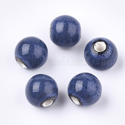 Perles en porcelaine manuelles PORC-Q262-01B-1