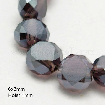 Abalorios de vidrio electroplate X-EGLA-D028-12-1
