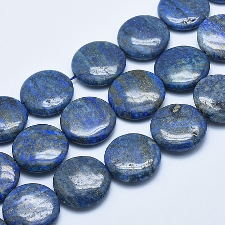 Abalorios de lapislázuli naturales hebras G-E446-01-24mm-1