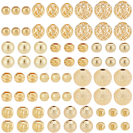 PandaHall Elite 120Pcs 12 Styles Brass and Alloy Spacer Beads FIND-PH0017-39-1