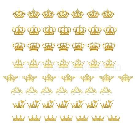 SUPERDANT 8 Style Gold Crown Theme Wall Sticker Bird on Crown Wall Decals Self Adhesive Wall Decor Art Removable PVC Decal for for Girls Room Nursery living Room Bedroom Decor 29×90cm DIY-WH0228-455-1