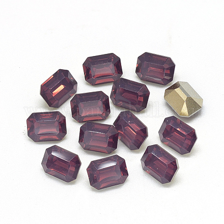 Pointed Back Resin Rhinestone Cabochons RESI-T017-6x8mm-A11-1
