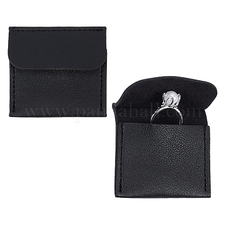 PH PandaHall 2pcs Leather Ring Pouch ABAG-WH0032-51A-1