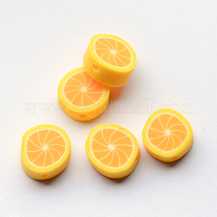 Handmade Polymer Clay Lemon Beads CLAY-Q170-12-1