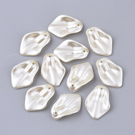 Colgantes de perlas de imitación de plástico abs X-OACR-T022-16-1