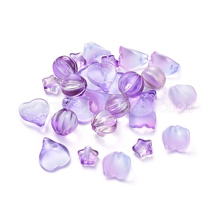 Electroplate Transparent Glass Beads EGLA-L027-D06-1