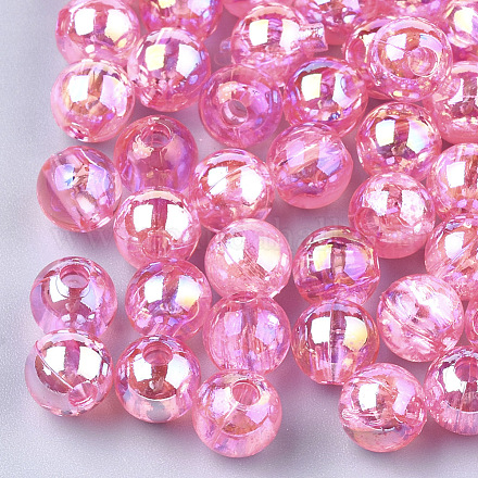 Perles en plastique transparentes OACR-S026-4mm-07-1
