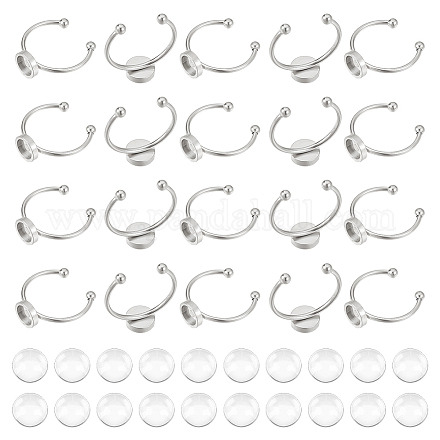 Kit per la creazione di anelli a cupola semicircolare fai-da-te fai-da-te unicraftale DIY-UN0004-02-1