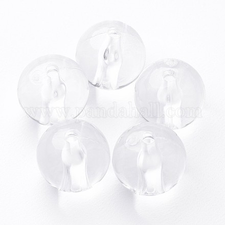 14 mm claires perles rondes acrylique X-PL525Y-12-1
