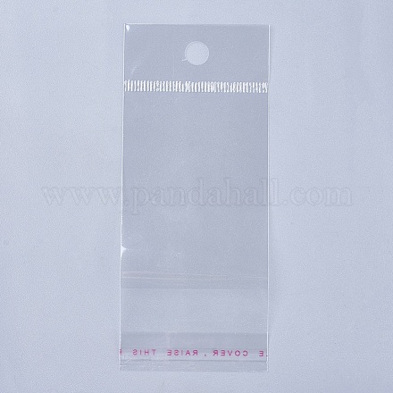 長方形セロファンバッグ  イヤリング・ネックレス用  透明  セロハン袋：11.8x4.95cm インナーメジャー：6.8x4.9cm OPC-TAC0001-01A-1