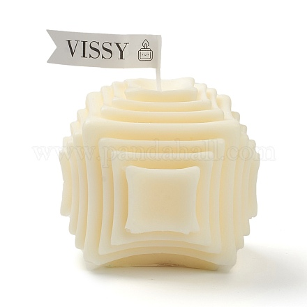 Bougies d'aromathérapie sans fumée en forme de cube DIY-B004-B02-1