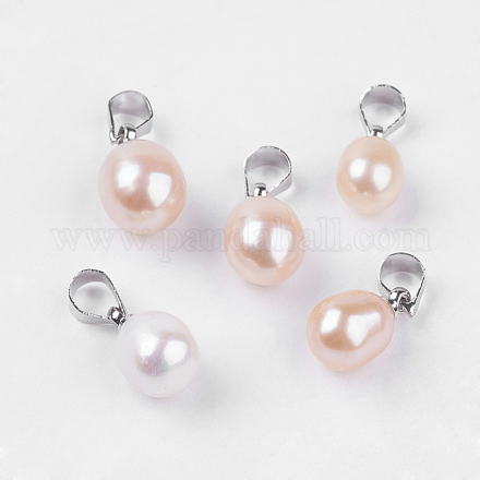Colgantes naturales de perlas cultivadas de agua dulce X-SPB002Y-1