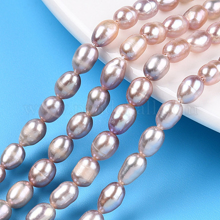 Fili di perle di perle d'acqua dolce coltivate naturali PEAR-N012-04Q-1