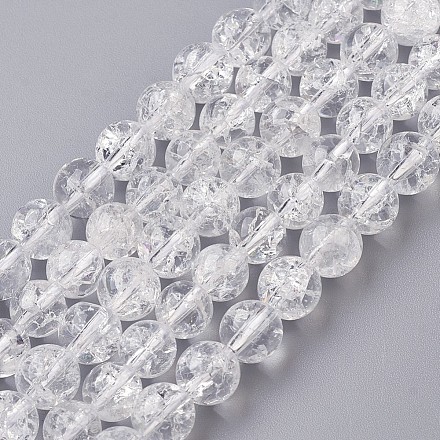 Crepitio naturale fili di perle di cristallo G-J376-34-8mm-1