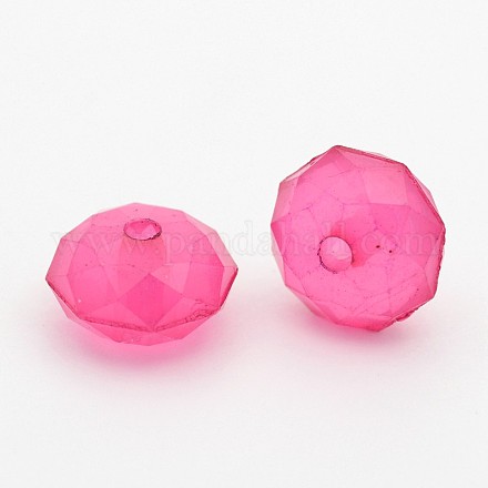Faceted Rondelle Imitation Jelly Acrylic Beads JACR-P001-10mm-13D-1