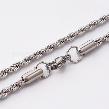 Colliers avec chaîne de corde en 304 acier inoxydable STAS-O056-A-10-1