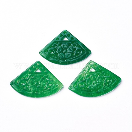 Natural Dyed Jade Pendants G-F611-02-1