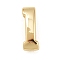 Number 1 Brass Beads, Long-Lasting Plated, Rack Plating, Lead Free & Cadmium Free, Real 18K Gold Plated, 14x5x5mm, Hole: 11x3mm