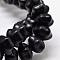 Dyed Synthetic Turquoise Bead Strands, Pumpkin, Black, 20x15mm, Hole: 1mm, about 228pcs/1000g