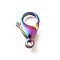 316 Stainless Steel Lobster Claw Clasps, Rainbow Color, 23x14x6mm, Hole: 3mm