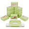 Rectangle Paper Folding Gift Boxes, with PVC Clear Window, for Jewelry, Handmade Soap Package, Green Yellow, Finished Product: 8.5x6.2x2.9cm