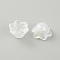 Glass Beads, Flower, White, 11~11.5x7.5mm, Hole: 1.2mm