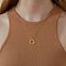 Sun Brass Micro Pave Clear Cubic Zirconia Pendant Necklaces, Golden, 17.72 inch(45cm)