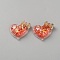 Acrylic Cabochons, Red, Heart, 27x27.5x8.5mm