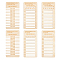 1 Set Wooden Ruler Per Inch/Millimeter, Material Thickness Test Guide for Measurement Sewing Tailor Craft, Tan, 11.95x5.9x0.3cm, 6pcs/set
