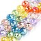Electroplate Glass Bead Strands, Faceted, Round, Colorful, 8mm, Hole: 1.4mm, about 50~51pcs/strand, 14.33''~14.69''(36.4~37.3cm)