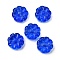 Glass Beads, Flower, Blue, 13.5x5.5mm, Hole: 1mm