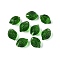 Glass Beads, Lemon, Green, 14x10x9mm, Hole: 0.7~1mm