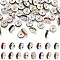 60Pcs 15 Colors Brass Rhinestone Spacer Beads, Grade A, Straight Flange, Silver Color Plated, Rondelle, Mixed Color, 6x3mm, Hole: 1mm, 4pcs/color