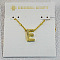 Brass Initial Pendant Necklaces for Women, Golden, Letter E, 15.75 inch(40cm)
