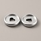 Plastic Binding Discs, for Discbound Notebook, Flat Round with Heart, Silver, 24x5.5mm, Inner Diameter: 19.5mm