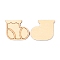 Wooden Cabochons, Socks, Bisque, 26.6x31x2.1mm