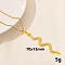 304 Stainless Steel Serpentine Pendant Necklaces, Cable Chain Necklaces