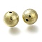 UV Plating CCB Plastic Beads, Texture, Round, Champagne Gold, 12mm, Hole: 1.4mm