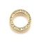 Brass Micro Pave Clear Cubic Zirconia Linking Rings, Rack Plating, Long-Lasting Plated, Lead Free & Cadmium Free, Real 18K Gold Plated, 13x2mm, Inner Diameter: 8.5mm