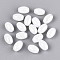 Opaque Colours Luster Glass Seed Beads, Round Hole, Oval, White, 6.5~7x4~4.5mm, Hole: 0.9~1mm, about 2645pcs/pound