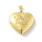 Brass Locket Pendants, Lead Free & Cadmium Free, Long-Lasting Plated, Rack Plating, Real 18K Gold Plated, Heart with Twelve Constellations Pattern, Aquarius, 29x28.5x7mm, Hole: 7.5x3.5mm, Inner Diameter: 20x21mm
