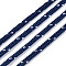 Polyester & Spandex Cord Ropes, 1 Inner Core, with Patterns, for Shoe Lace Cord Making, Midnight Blue, 2mm, about 109.36 yards(100m)/bundle