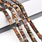 Natural Polychrome Jasper/Picasso Stone/Picasso Jasper Beads Strands, Cube, 4~4.5x4~4.5x4~4.5mm, Hole: 0.8~0.9mm, about 85~88pcs/strand, 14.76~15.35''(37.5~39cm)