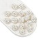 Czech Glass Rhinestones Beads, Polymer Clay Inside, Half Drilled Round Beads, 001_Crystal, PP9(1.5.~1.6mm), 8mm, Hole: 1mm