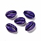 Baking Painted Cowrie Shell Beads, No Hole/Undrilled, Indigo, 14.5~22x9~15.5x6~9.5mm